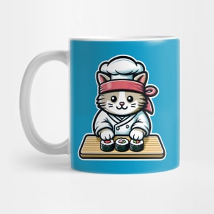 Sushi Cat Chef: Culinary Whimsy Mug